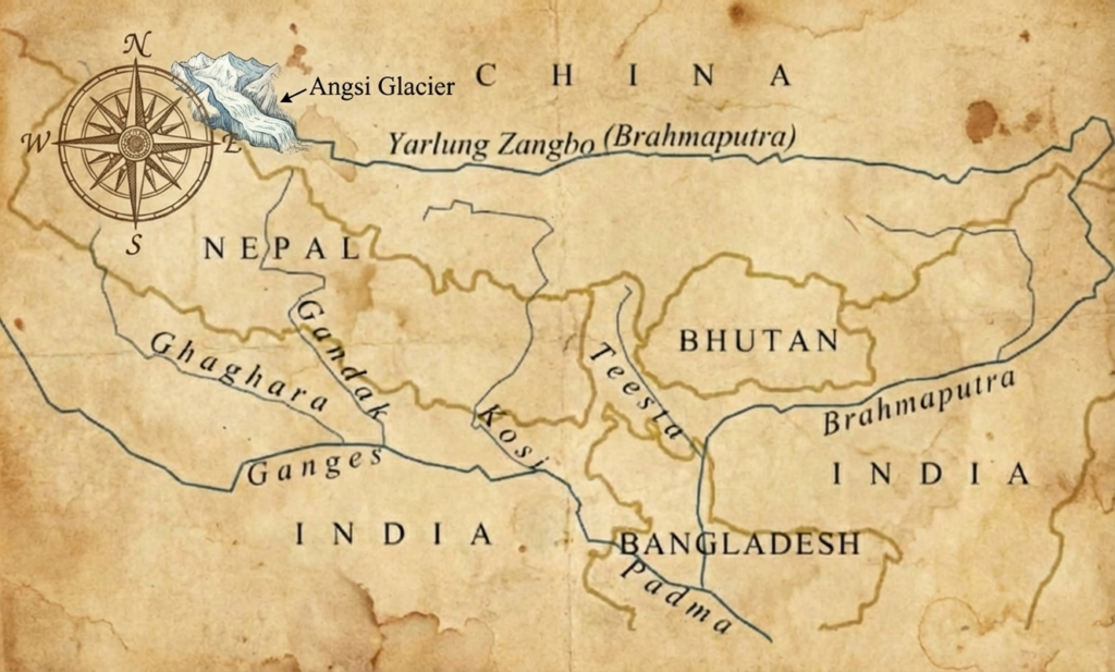 Brahmaputra River Origin Map