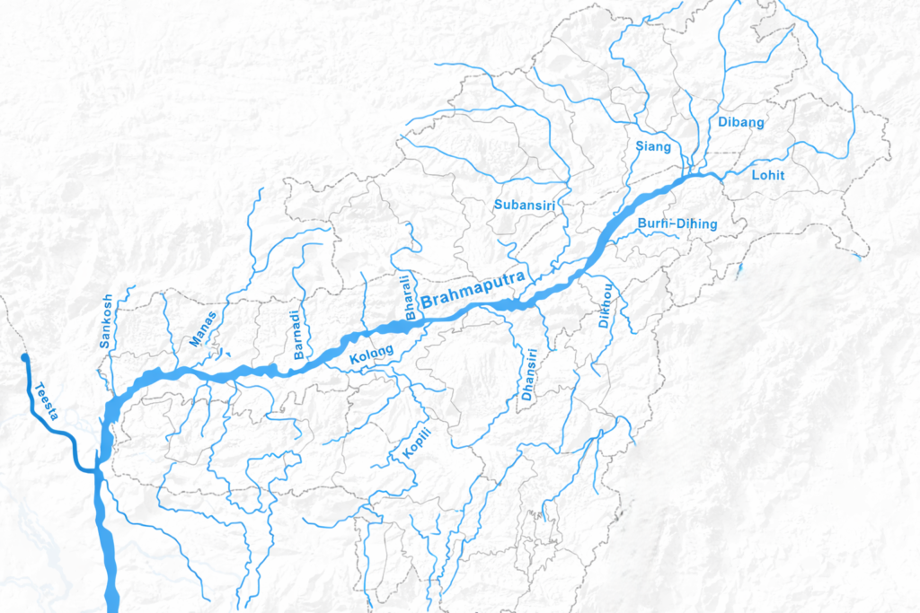 Brahmaputra River System Map