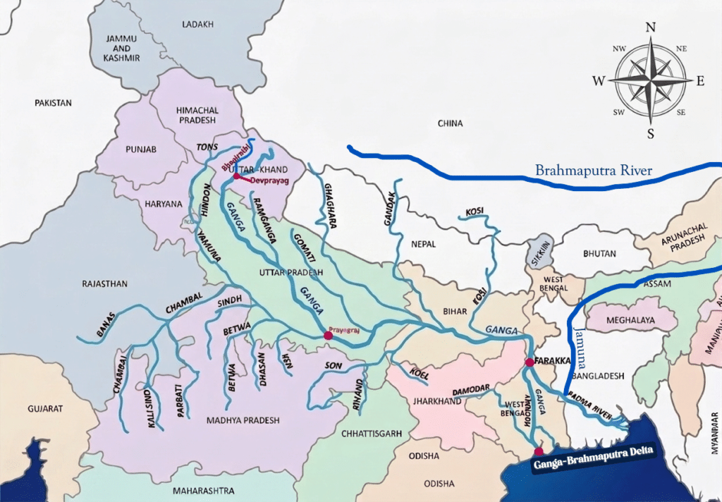 Ganga River System Map