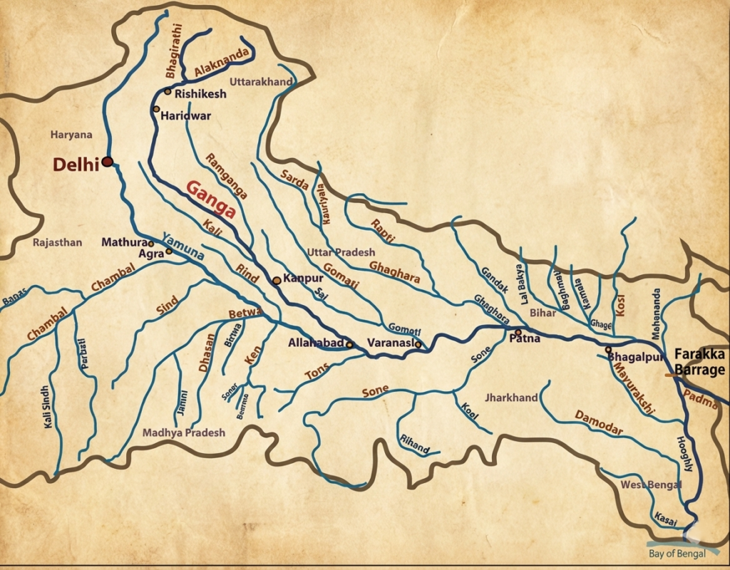 Ganga River System Map